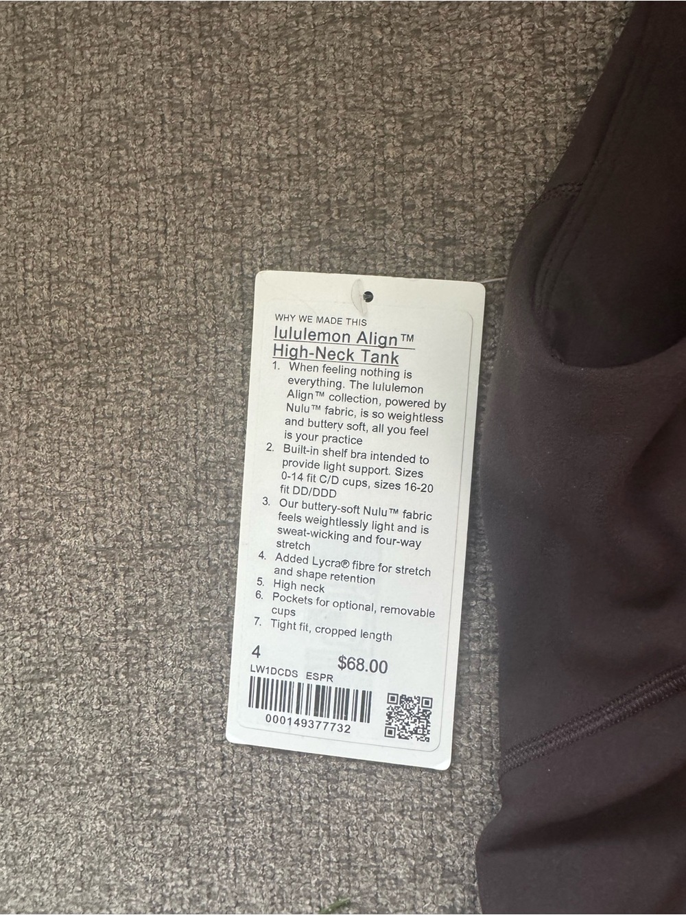 Lululemon High-Neck Align Tank - Picture 3 of 5
